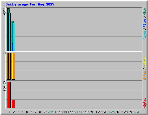 Daily usage for May 2025